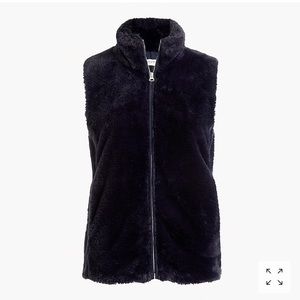 J.Crew fur vest navy